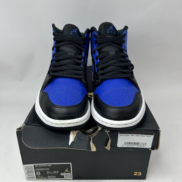 Nike Shoes Air Jordan 1 Mid Retro “Hyper Royal” 2023 - Picture 2 of 8